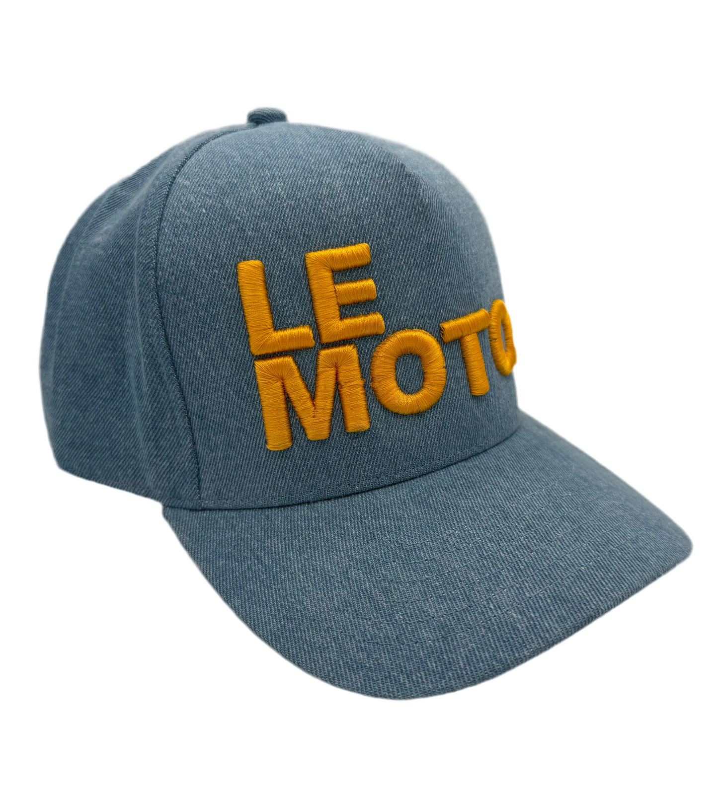 Le Moto x Ping Pong Surf Club Trucker Hat in Denim Blue/Gold