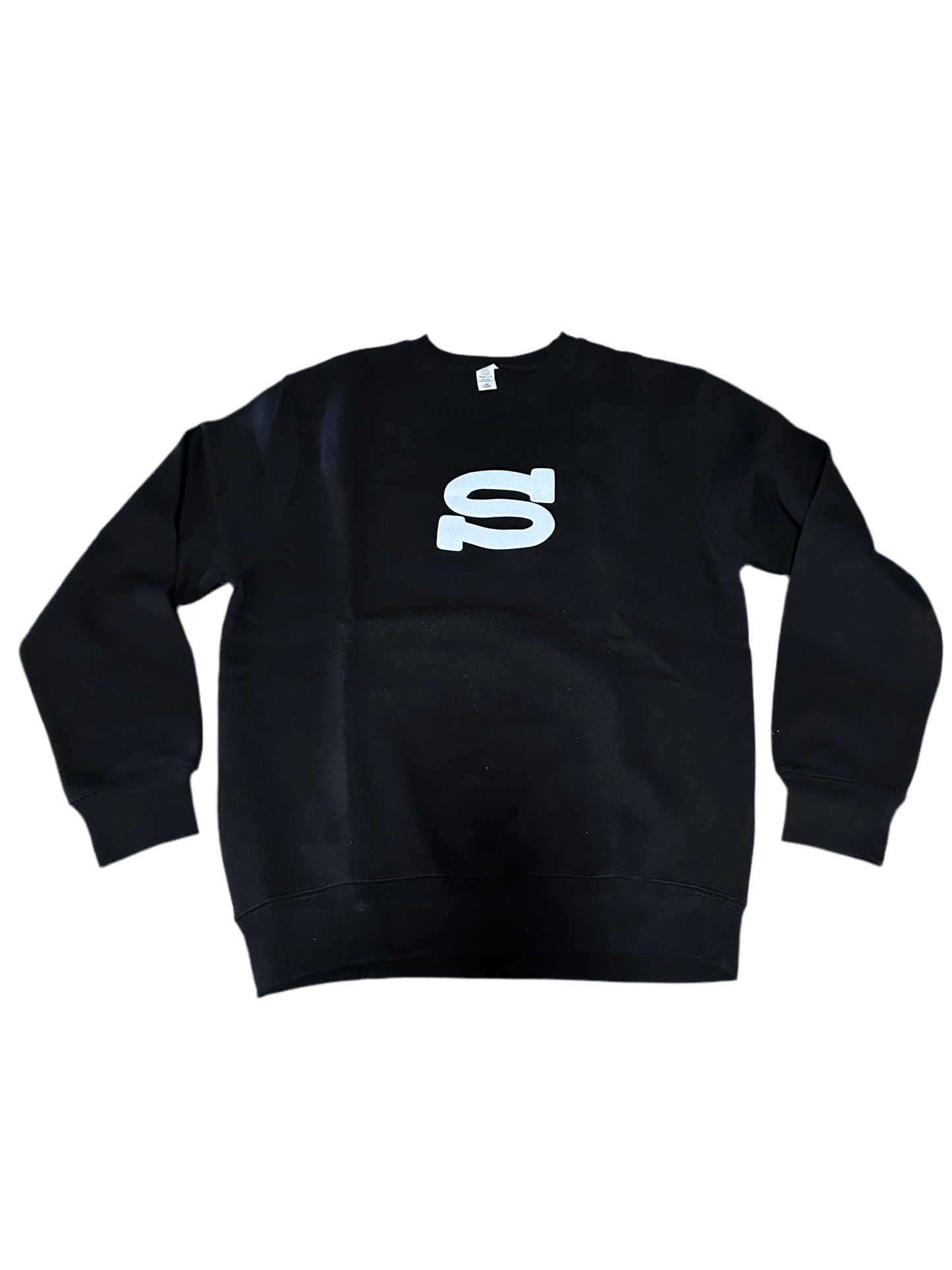 SERIOUS STUDIO “S” CREW SWEATSHIRT - BLACK / WHITE