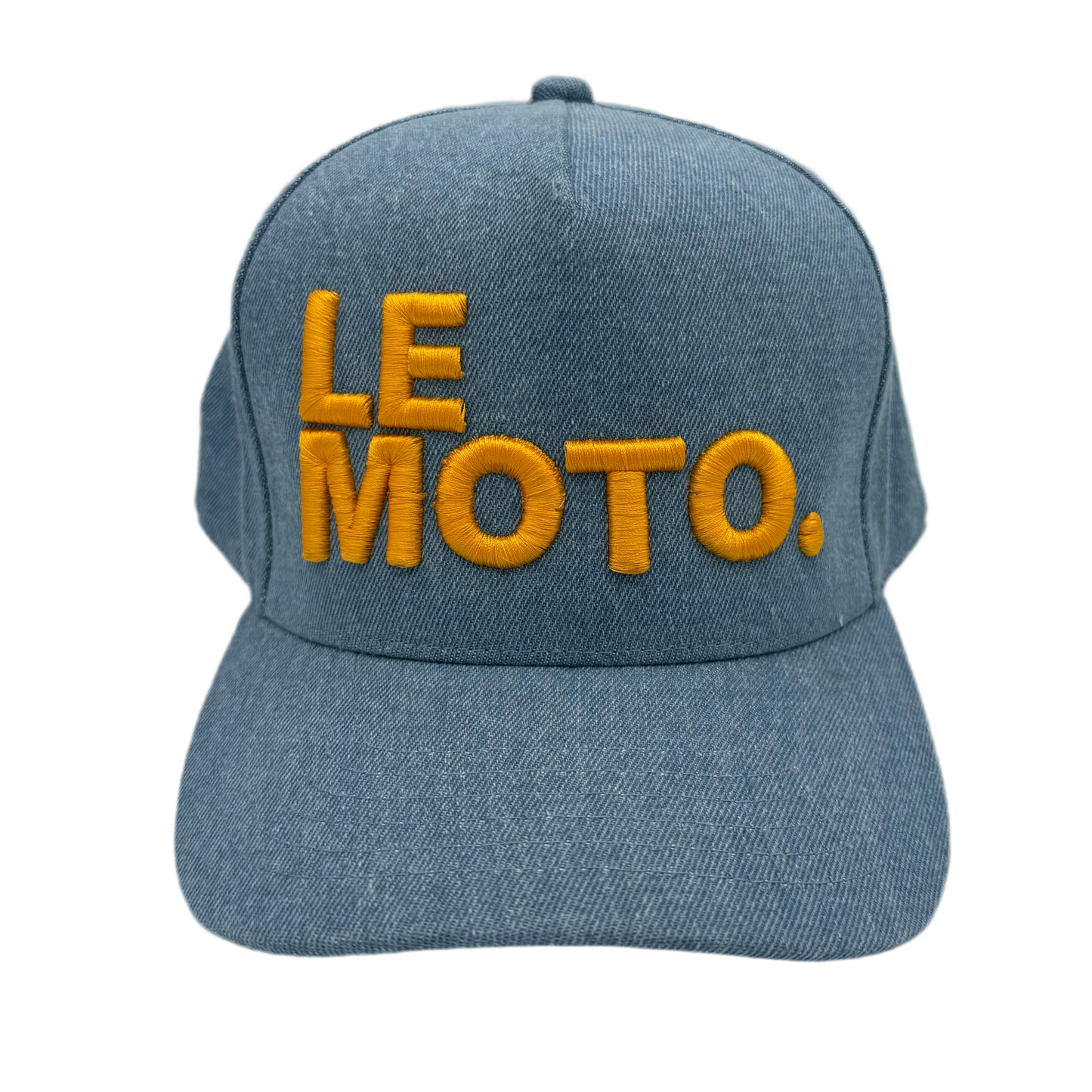 Le Moto x Ping Pong Surf Club Trucker Hat in Denim Blue/Gold