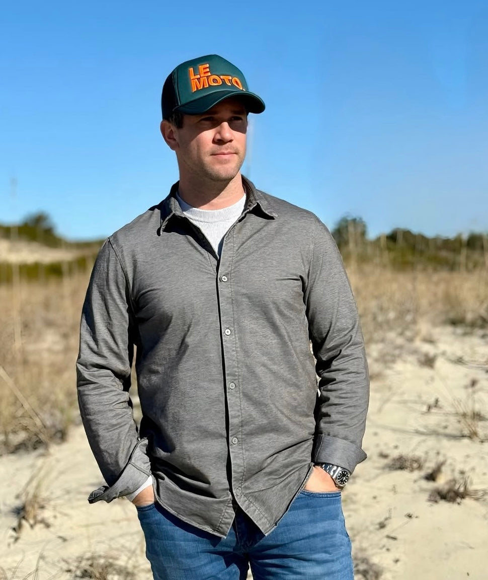 Le Moto x PPSC Foam Trucker Hat Green/Orange