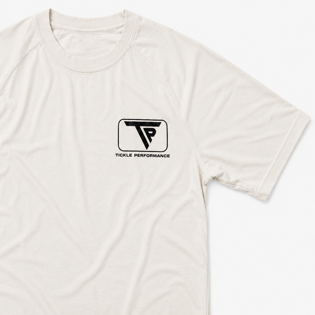 TICKLE PERFORMANCE ATHLETIC BLEND TEE - CREAM