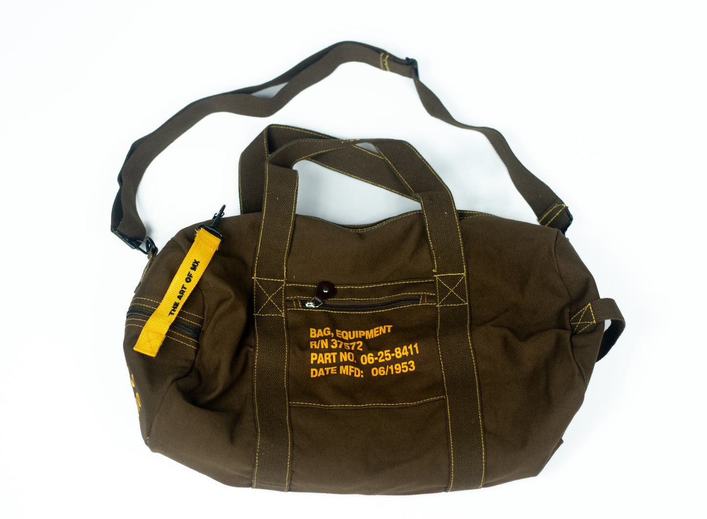SERIOUS STUDIO ICONIC DUFFLE BAG - BROWN / GOLD