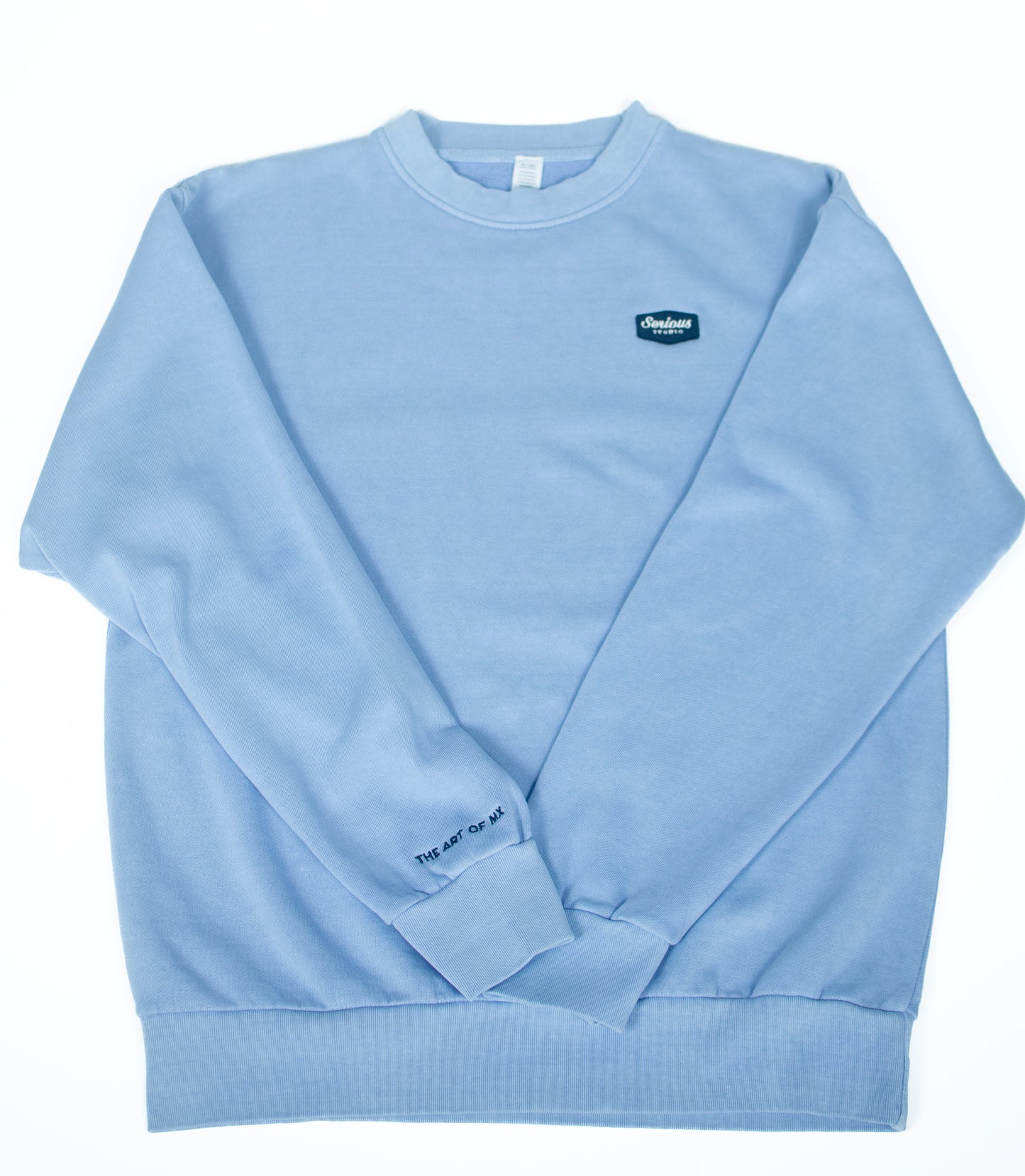 SERIOUS STUDIO ICONIC CREW NECK SWEATSHIRT - PEBBLE BLUE