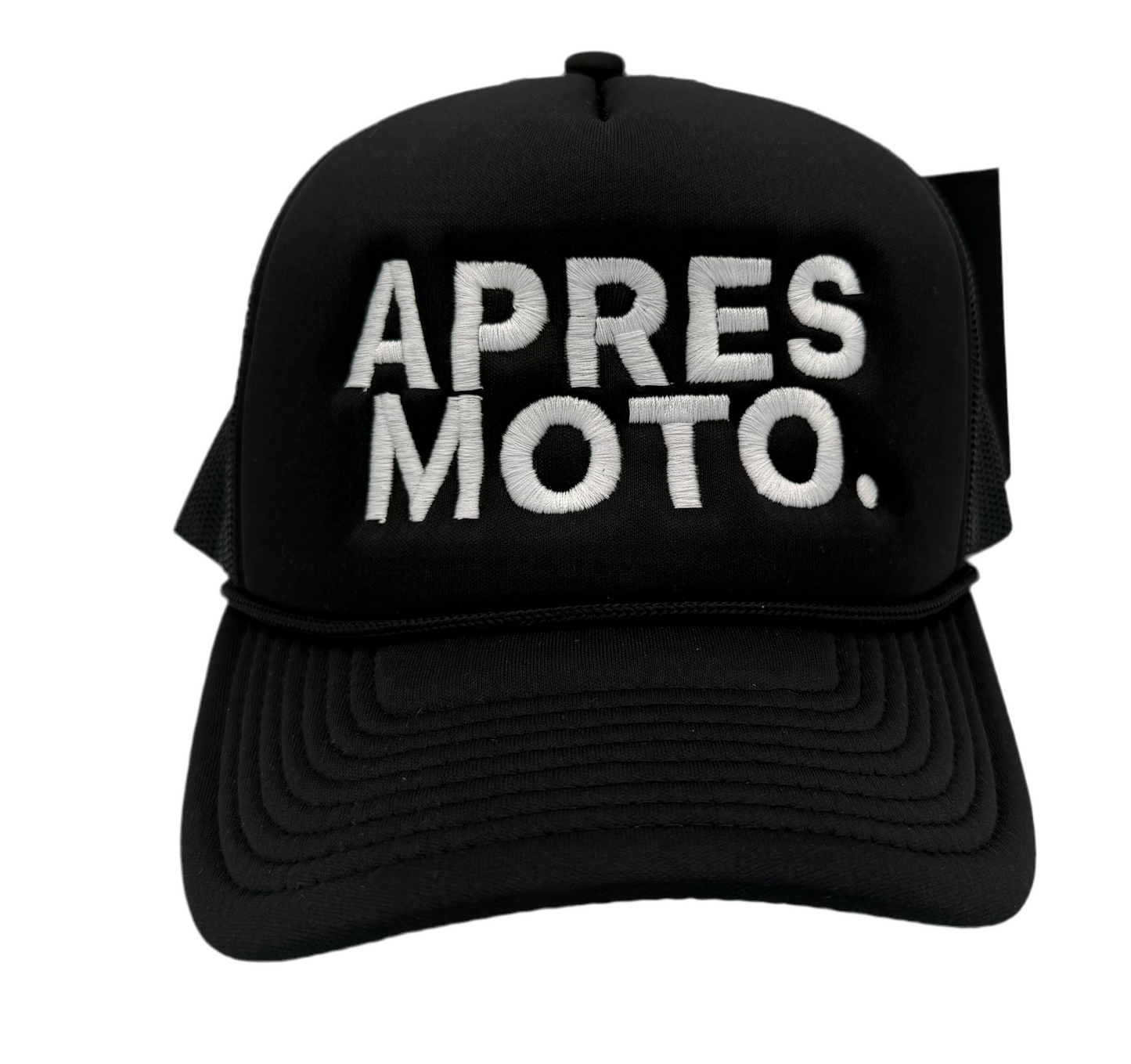 SERIOUS STUDIO “APRES MOTO” FOAM TRUCKER HAT - BLACK