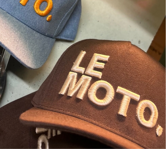 Le Moto x PPSC Trucker Hat in Brown/Cream