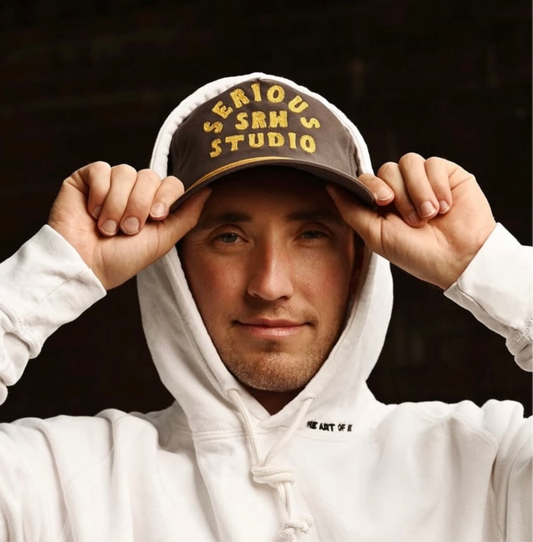 SERIOUS STUDIO CHAIN STITCH SNAPBACK HAT - GRAY