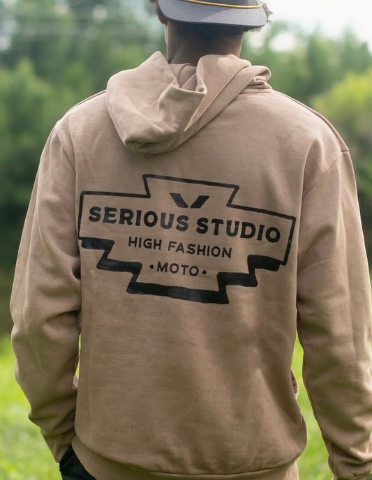 SERIOUS STUDIO HIGH FASHION HOODIE - BURRO