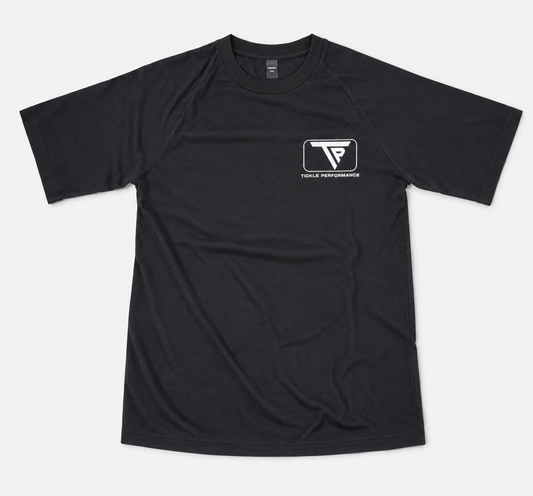 TICKLE PERFORMANCE ATHLETIC BLEND TEE -  BLACK