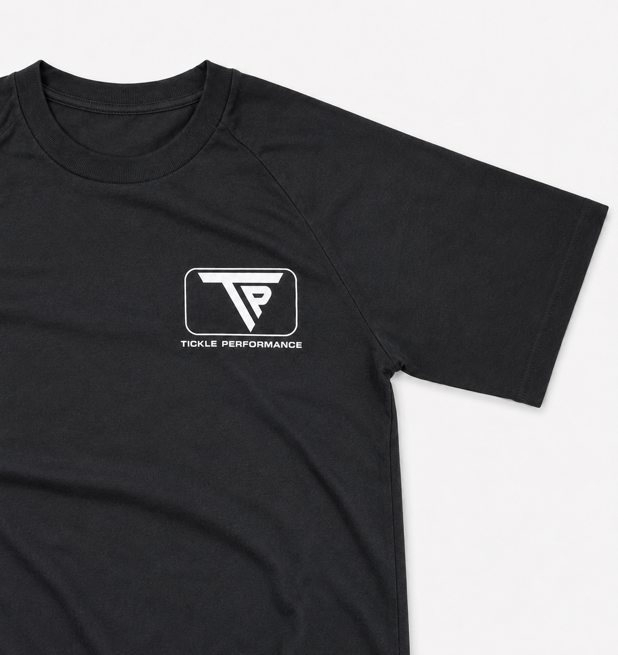 TICKLE PERFORMANCE ATHLETIC BLEND TEE -  BLACK