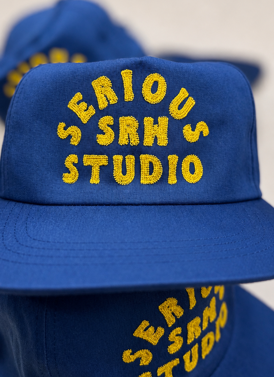 SERIOUS STUDIO CHAIN STITCH SNAPBACK HAT - BLUE