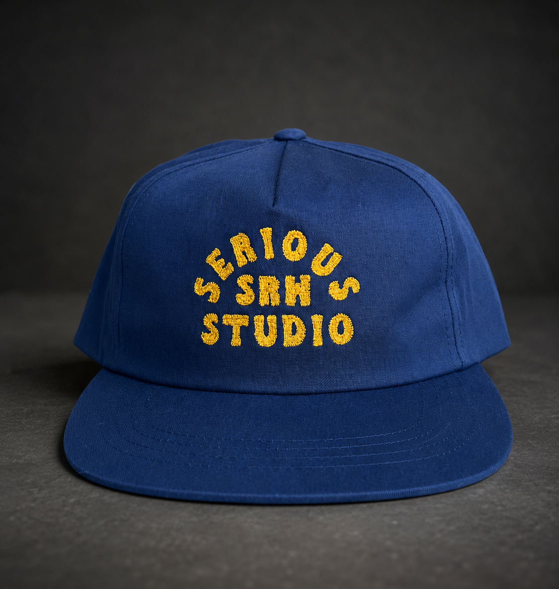 SERIOUS STUDIO CHAIN STITCH SNAPBACK HAT - BLUE