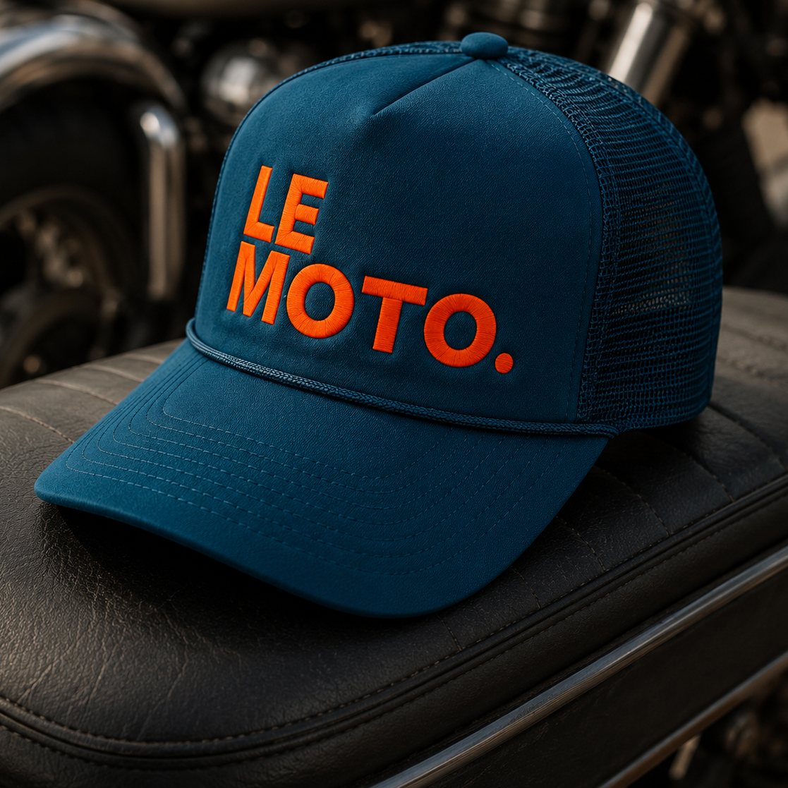 Le Moto x PPSC Foam Trucker Hat Green/Orange